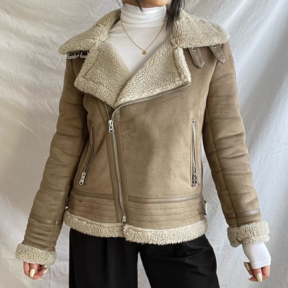 Zara Faux Suede Moto-Jacket - Picture 2 of 2